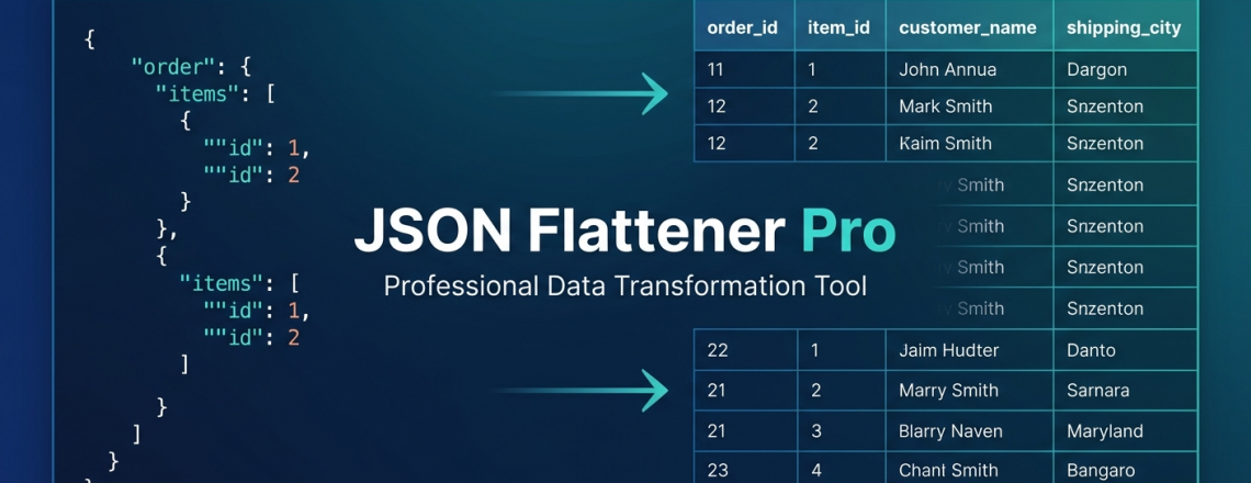 Professional JSON Flattener: Convert Complex Nested Data to Excel (Flatten & Unwind)